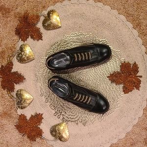 Wanted Casual Women's Dark Chocolate Brown and Tan Slip-On Sneakers Size: 8